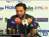Afridi wearing earplugs against New Zealand Match