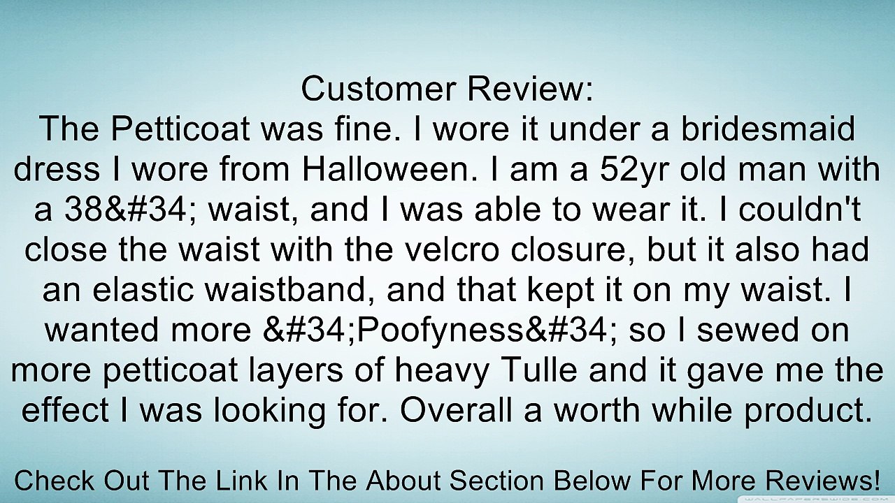 Three Hoops White Wedding Bridal Gown Dress Underskirt Petticoat Review