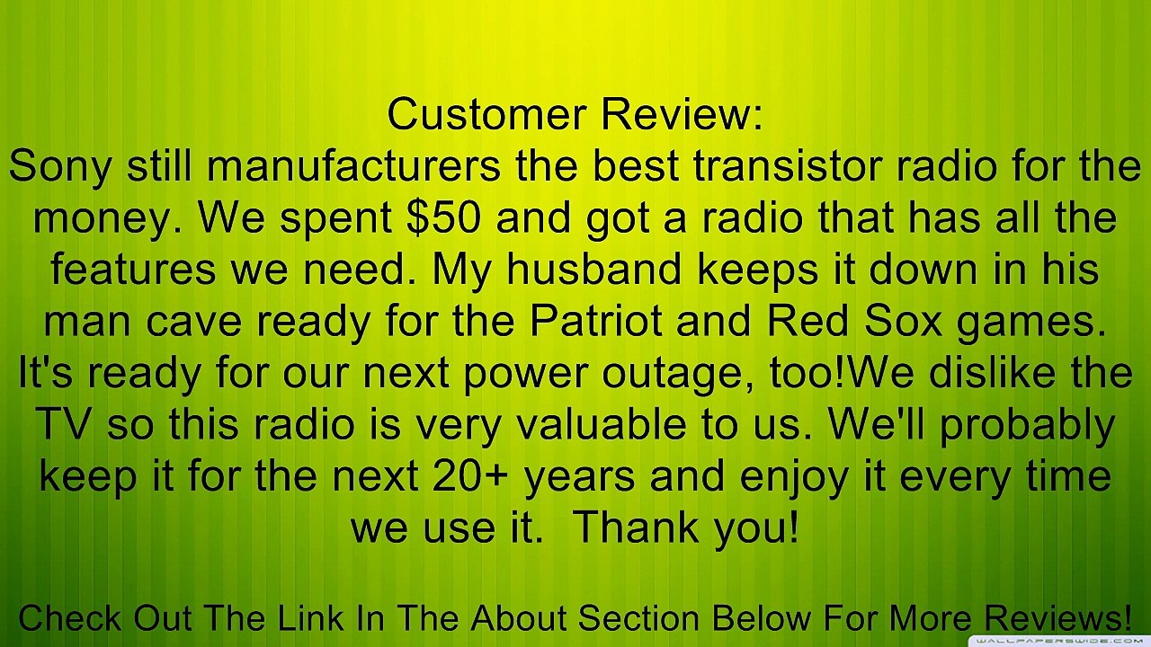 Sony ICF-F12S 3 Band Portable Transistor Radio High Power Sound ICFF12S /GENUINE Review