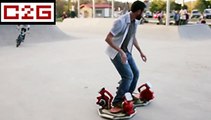Un hoverboard bricolé avec des souffleurs de feuilles !