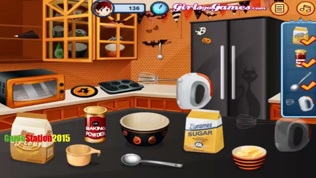Sara's Cooking Class game - Sara cooking spooky cupcakes Gameplay