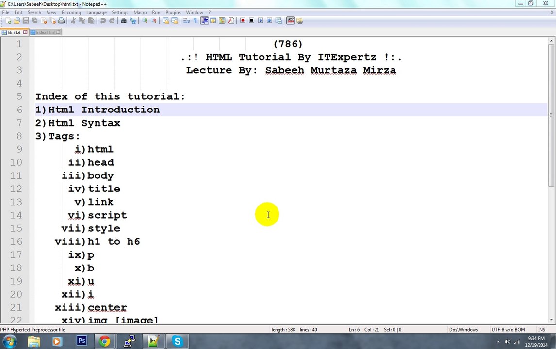 Html Tutorial Part 2 By ITEXPERTZ