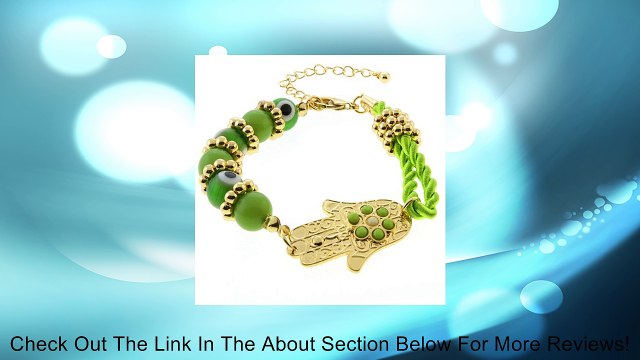 7 Green Color Hamsa and Evil Eye Beads and Charm Bracelet With Lobster Clasp Review