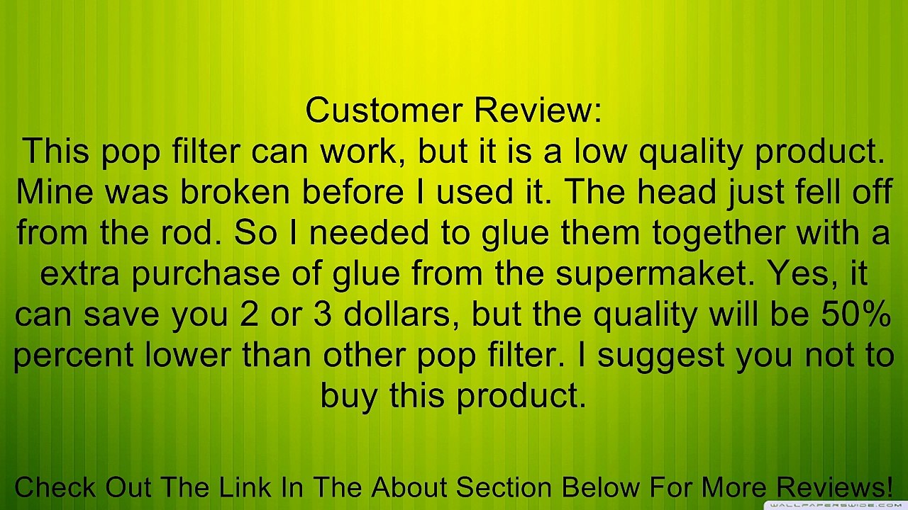 Bluecell 6 inch Studio Microphone Mic round shape wind Pop Filter Mask Shield stand clip(Green Filter) Review