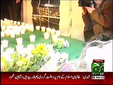 Candle light vigil for Peshawar attack victims at Pak High Commission London