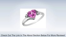 Pink Sapphire Heart Ring with Diamonds 3/4 Carat (ctw) in 10K White Gold, Size 4.5 Review