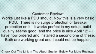 Power Distribution Unit Rack PDU - 8 Outlet Switch - 1U Review