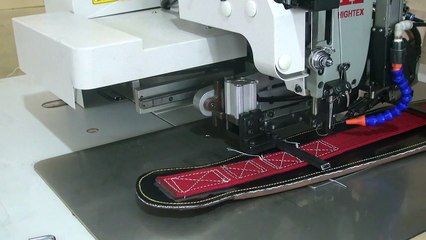 Maquina de coser automata para arneses de seguridad y eslingas de elevación