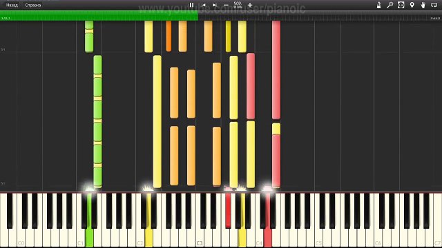 How to play Moody Blues Nights In White Satin Piano tutotial 50% speed