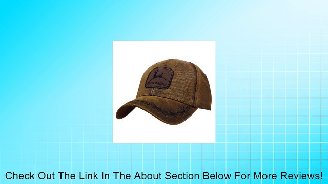 John Deere Men's Oilskin Look Patch Casual Cap Brown One Size Review