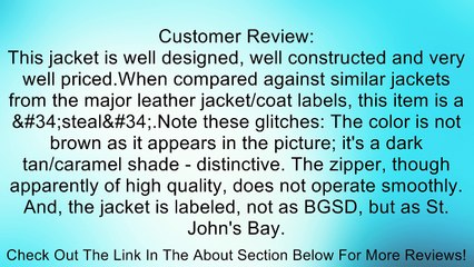 BGSD Men's "Aaron" Classic Zip-Front Cowhide Leather Bomber Jacket Review