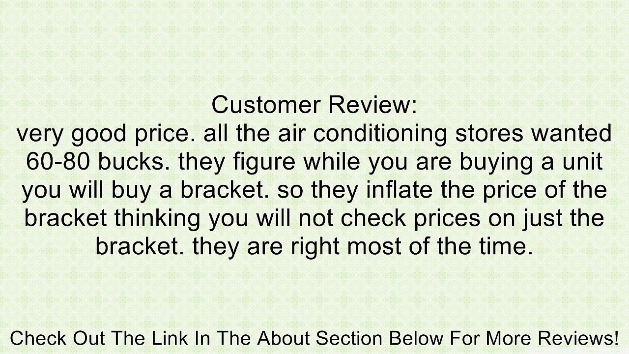 Airtec WBB-300 - Universal Wall Condenser Hanging Bracket Kit for Split Systems, Mini-Splits and Outdoor Ductless Air Conditioner Equipment (300 lb. Capacity) Review