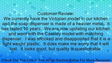 Delta RP71543 Cassidy Soap / Lotion Dispenser and Bottle, Review