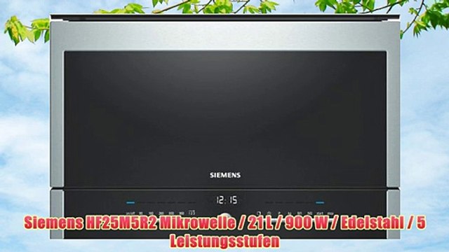 Siemens HF25M5R2 Mikrowelle / 21 L / 900 W / Edelstahl / 5 Leistungsstufen