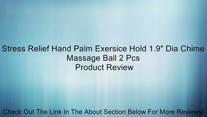 Stress Relief Hand Palm Exersice Hold 1.9" Dia Chime Massage Ball 2 Pcs Review