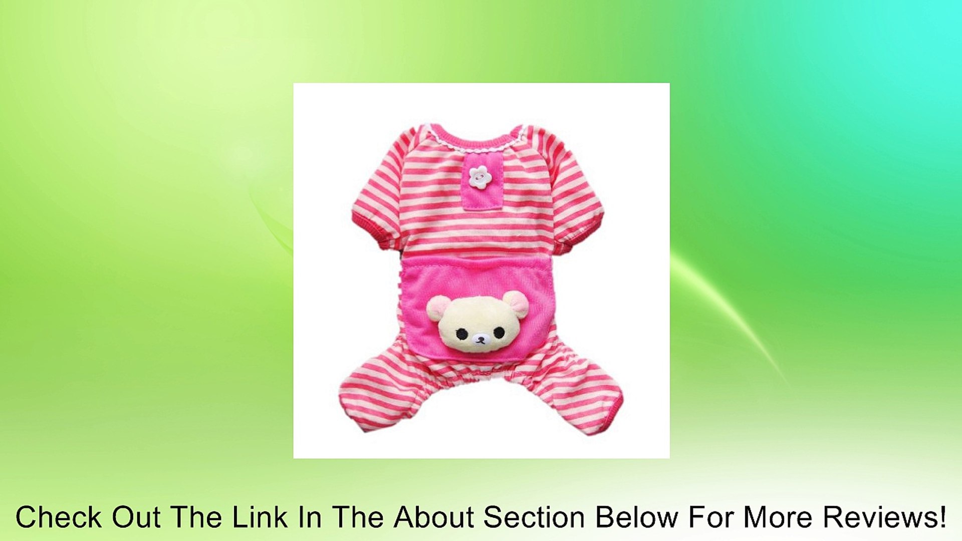 ⁣Cute Bear Comfy Dog Pajams Dog Shirt Stripes Dog Jumpsuit Pet Dog Clothes Review