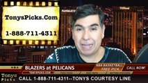 New Orleans Pelicans vs. Portland Trailblazers Free Pick Prediction NBA Pro Basketball Odds Preview 12-20-2014