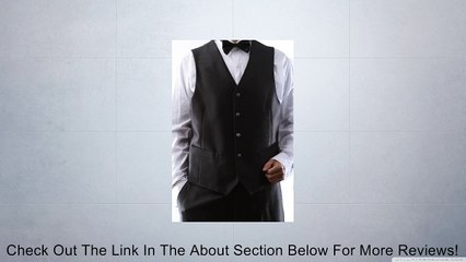 Télécharger la video: Men's Single Breasted One Button Black 3 Pcs Vested Tuxedo Slim Fit Review