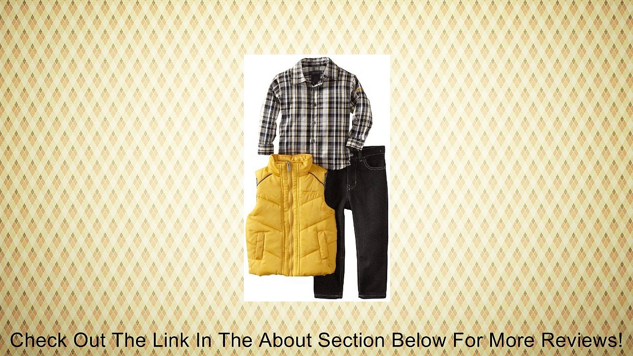 Kenneth Cole Little Boys' Puffy Vest Clothing Set, Yellow, 7 Review