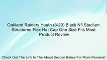 Oakland Raiders Youth (8-20) Black Nfl Stadium Structured Flex Hat Cap One Size Fits Most Review