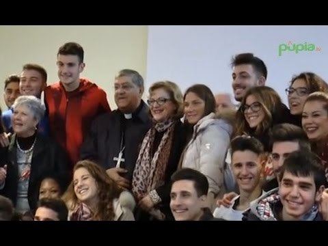 Napoli - Il cardinale Sepe in visita alla scuola Galiani (19.12.14)