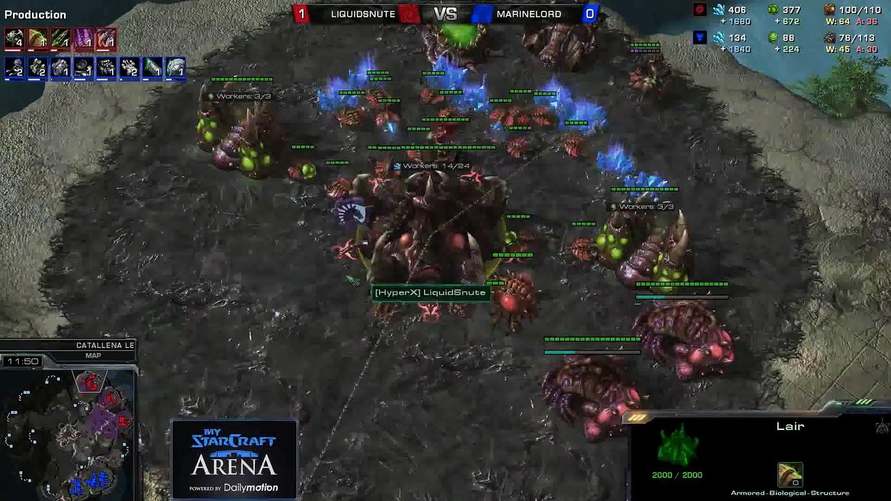 MarineLord (T) vs. Snute(Z) - MyStarCraft Arena #3 powered by Dailymotion StarCraft II Heart of the Swarm