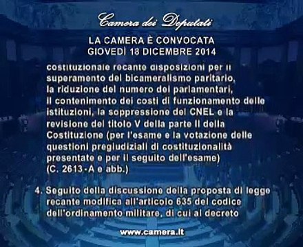 Roma - Camera - 17^ Legislatura - 352^ seduta (18.12.14)