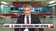 S. Korea slams N. Korea's Sony attack