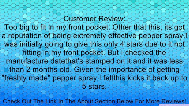 Fox Labs 4 Ounce 2% OC 5.3-mm UV Flip Top Medium Cone Fog Pepper Spray Review