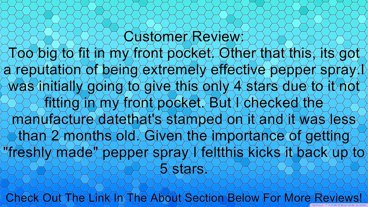 Fox Labs 4 Ounce 2% OC 5.3-mm UV Flip Top Medium Cone Fog Pepper Spray Review