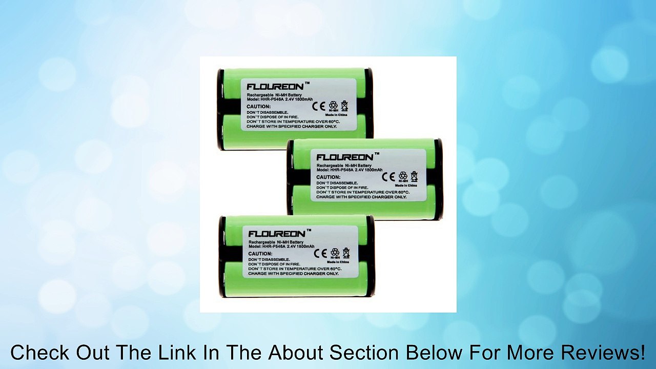 Floureon 3-Pack Replacement Cordless Phone Batteries for Vtech 2489, 2621, 2652, 5801, 5820 Review