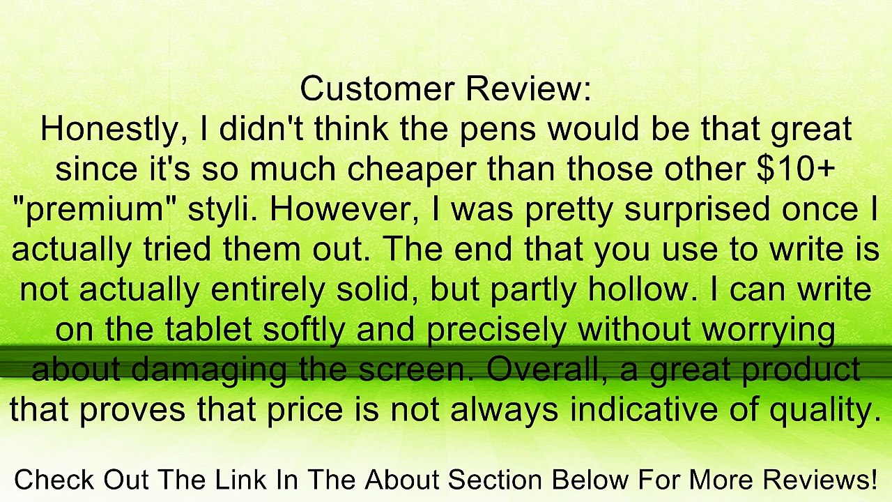 Universal Stylus Pen Bundle including 8 Long Stylus Pens and 8 Short Stylus Pens also Compatible with All Capacitive Touchscreen Devices inlcuding Android Tablets, iPod Touch, iPhone, Samsung Galaxy Tablet and more / plus 1 ECO-FUSED® Microfiber Cleaning