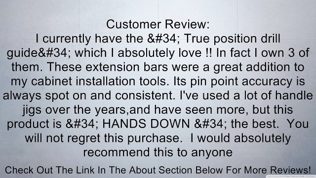True Position TP-2312 Line Boring / Long Handle Extensions Review