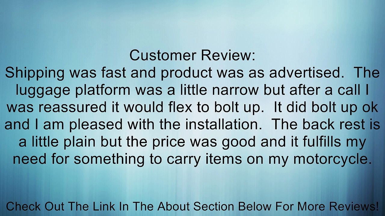 Sissy Bar Backrest & Luggage Rack for Yamaha V-Star 650 Custom Review