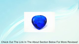 60mm Crystal Glass Diamond (Heart) Shaped Paperweight Amber (Dark Blue) Review