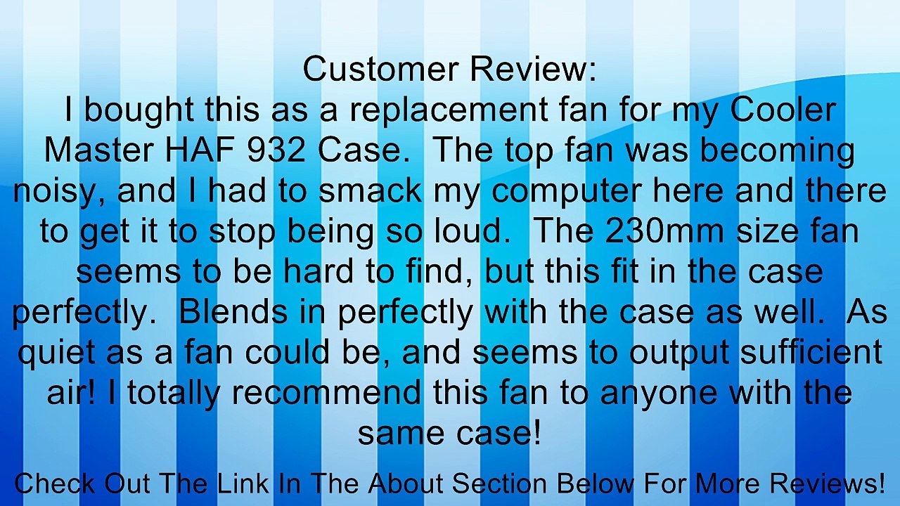 BitFenix Spectre Pro 230mm Case Fan BFF-SPRO-23030KK-RP Black Review