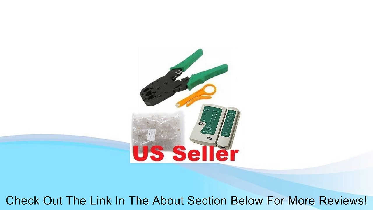 Wild-us Cable Tester +Crimp Crimper +100 Rj45 Cat5 Cat5e Connector Plug Network Tool Set Review