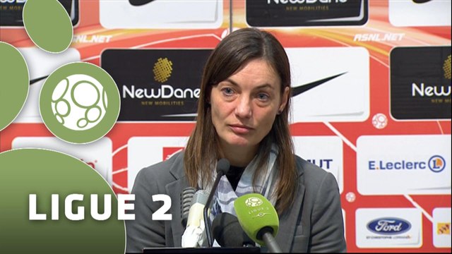 Conférence de presse AS Nancy-Lorraine - Clermont Foot (1-2) : Pablo CORREA (ASNL) - Corinne DIACRE (CF63) - 2014/2015