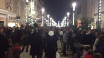 La foule à la parade de Noël