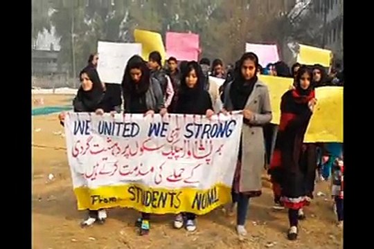 A Little tribute to the #Martyrs of #APS #Peshawar by NUML Students