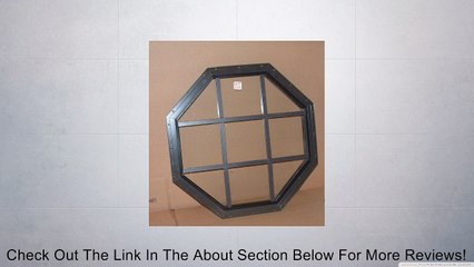 18" Octagon Shed Window Brown Flush Mount, Playhouse Window Review