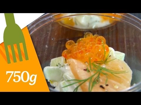 Recette de Verrines tarator au saumon - 750 Grammes