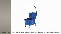 Carlisle 3690814 Polyethylene Mop Bucket with Side Press Wringer, 26 qt Capacity, 18-1/2