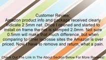 Brine Practice Lacrosse Net-2.5-mm Hi-Extension Polyester Knotless 1.5-Inch Mesh-6 x 6 x 7-Feet 2.0-mm Review