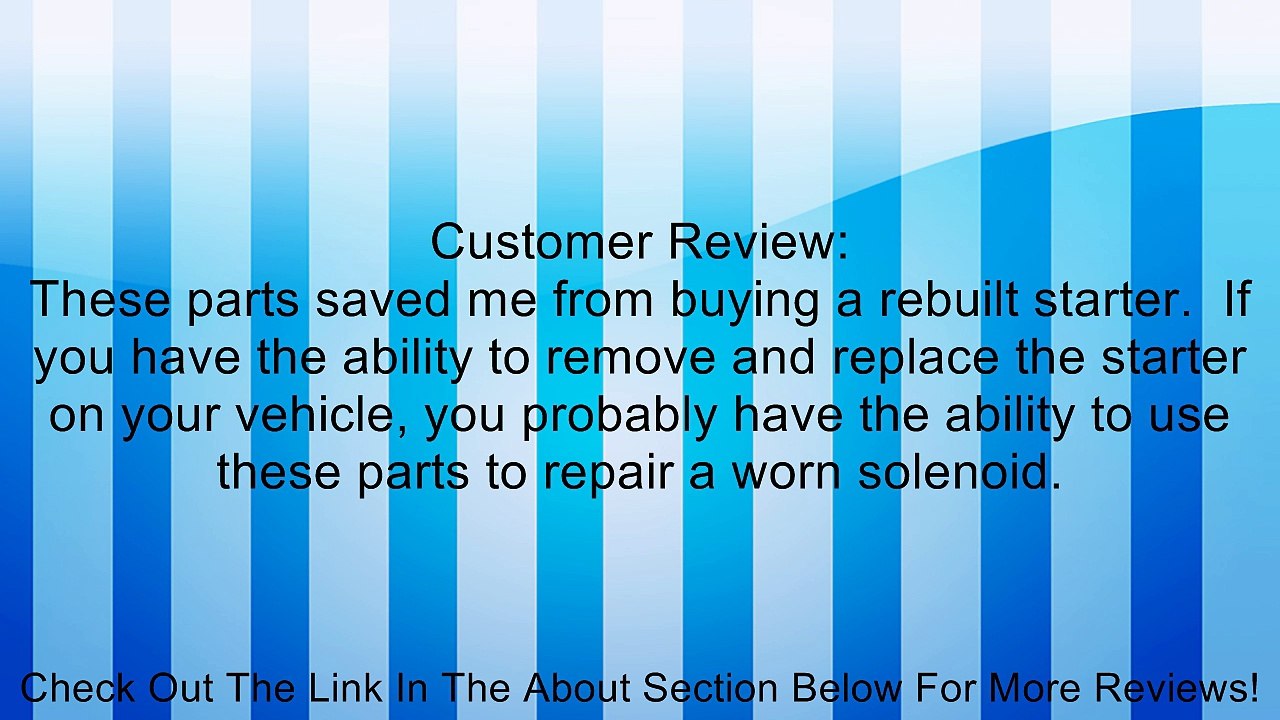 Starter Solenoid Repair Kit for Denso Starters (Chrysler, Dodge, Plymouth) Review