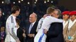 Cristiano Ronaldo ignores Michel Platini at the awards the Club World Cup ceremony