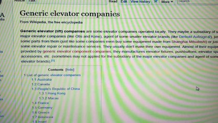 Generic elevator companies.