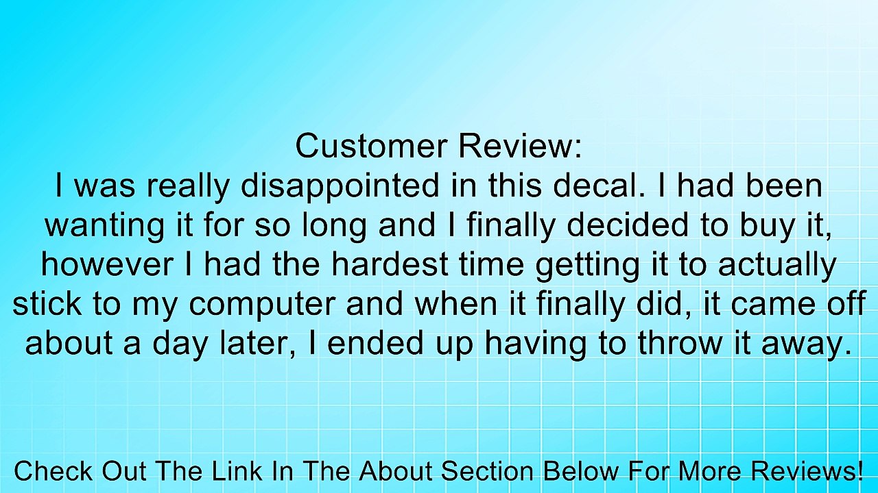 13" Macbook Pro Snow White Revenge Vinyl Decal/Sticker Review