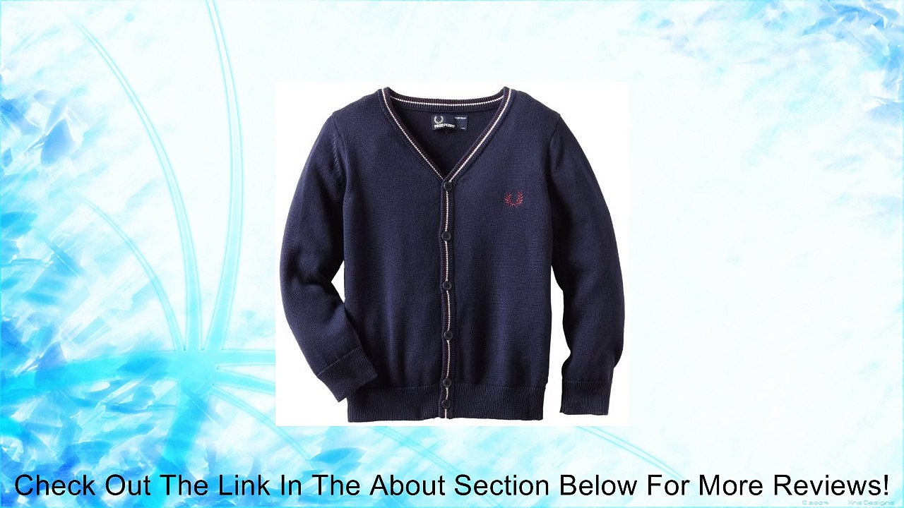 Fred Perry Little Boys' Kids Fine Tipped Cardigan, Blue Granite, 4/5 Review