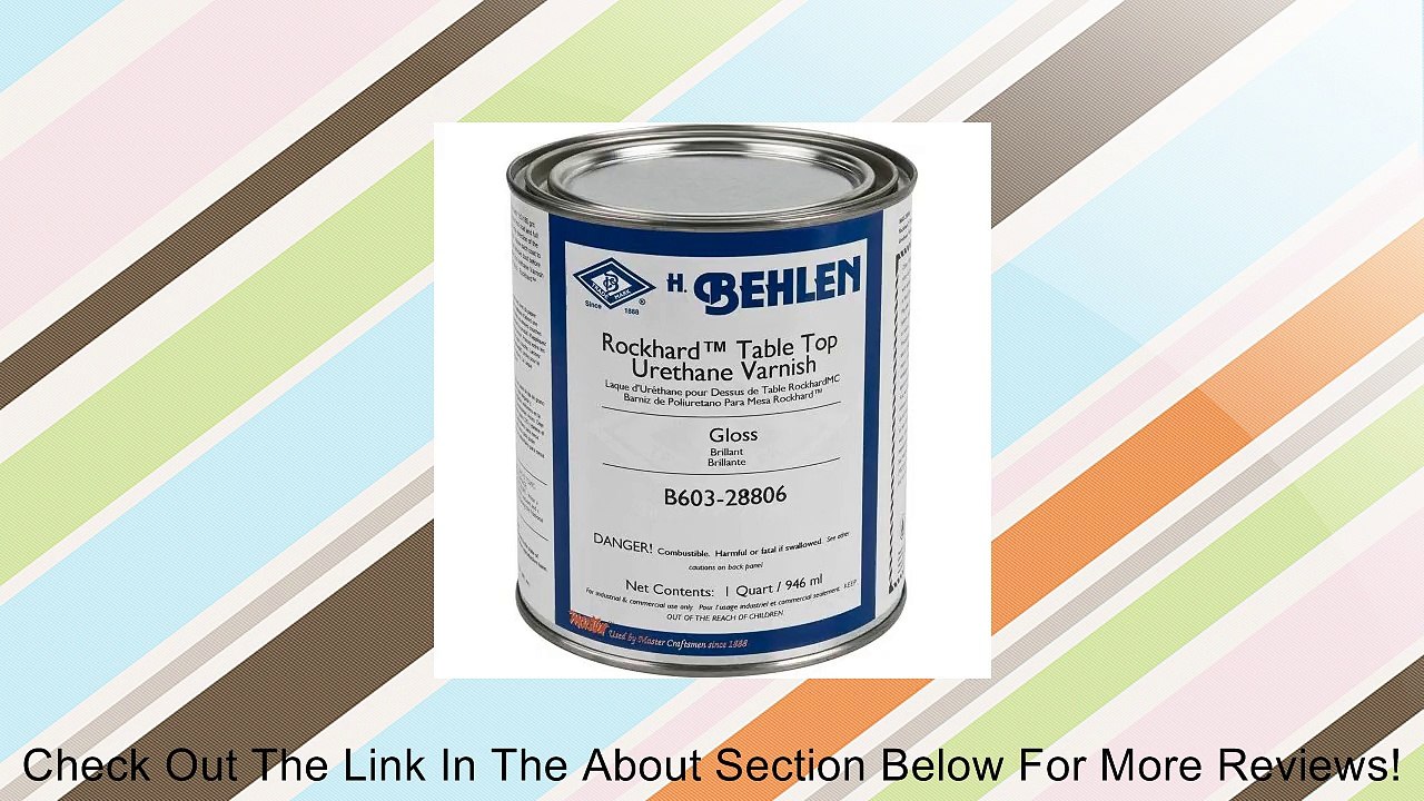 Behlen Rockhard Table Top Urethane Varnish Gloss, Quart Review